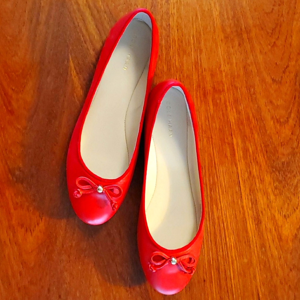 Bright Red Cole Haan ballet flats